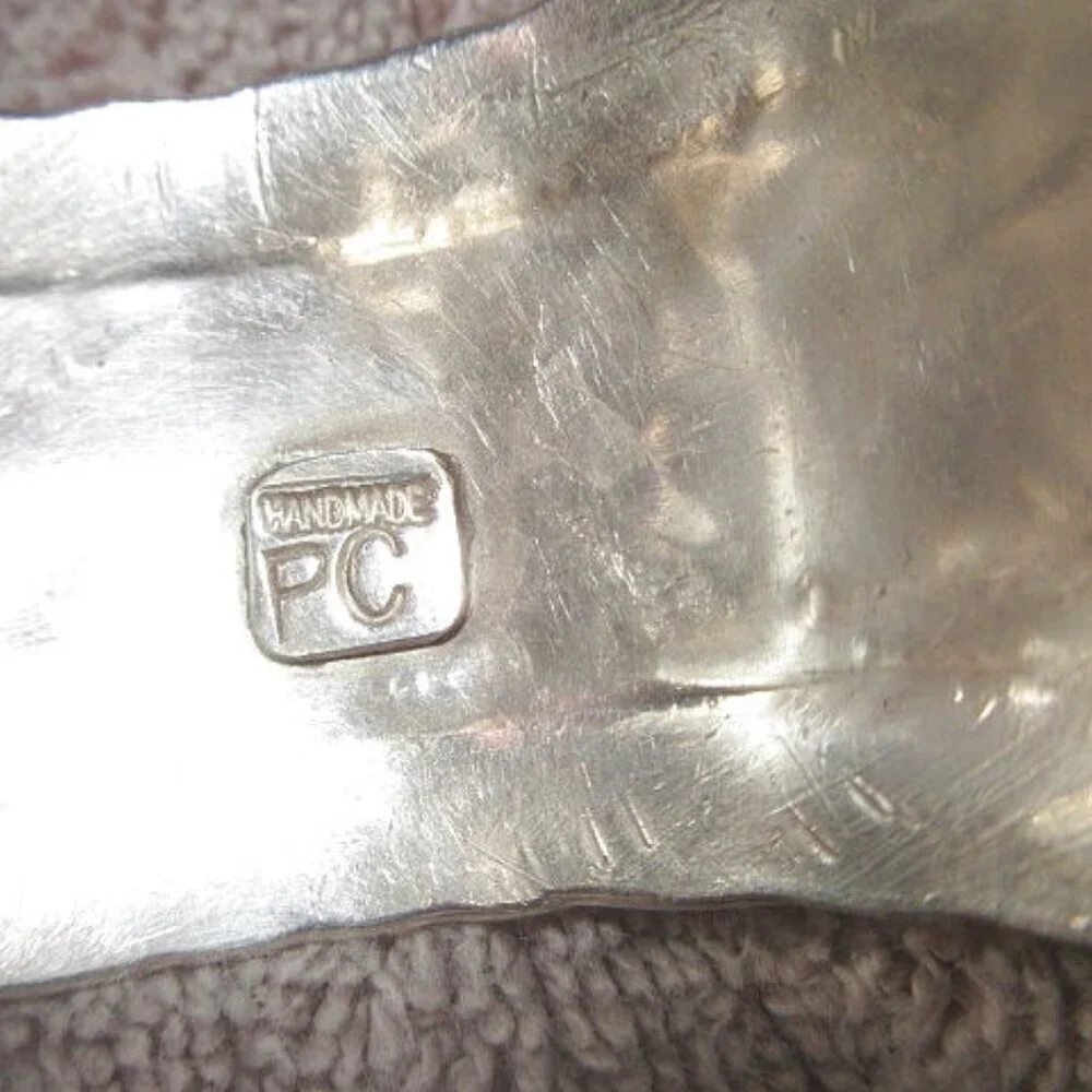 Vtg Navajo Sterling Silver Turquoise Coral Cuff Bracelet Signed Southwestern 78g